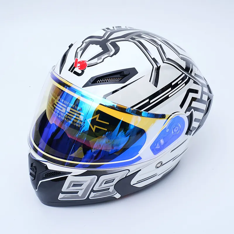 Casco moto integrale con grafica